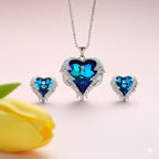 Love Jewellery Gift Box | Brass Necklace & Earring Set with Heart Message Card