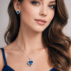 Love Jewellery Gift Box | Brass Necklace & Earring Set with Heart Message Card