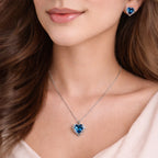 Love Jewellery Gift Box | Brass Necklace & Earring Set with Heart Message Card