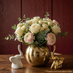 The Metal Vase & Ceramic Elephant Home Keepsake Gift Box