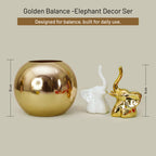 The Metal Vase & Ceramic Elephant Home Keepsake Gift Box