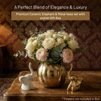 The Metal Vase & Ceramic Elephant Home Keepsake Gift Box